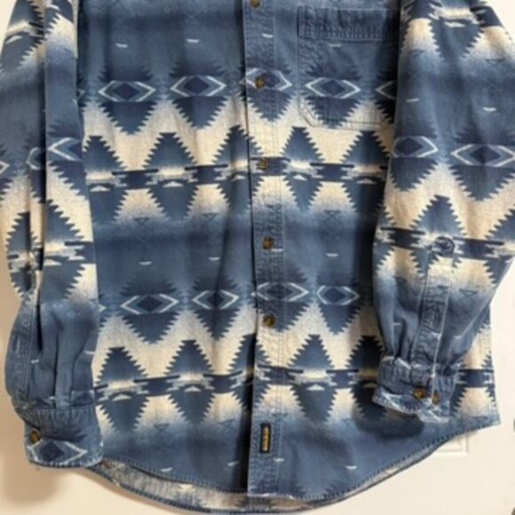 John Rich & Bros Woolrich Tribal Inspired Vintage SZ XL‎ Men's Shirt Workwear - Picture 3 of 10